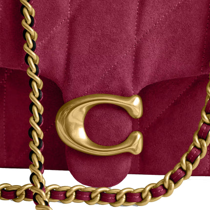 Coach Women's Tabby Shoulder Bag 20 With Pillow Quilting Brass/Dark Fuchsia