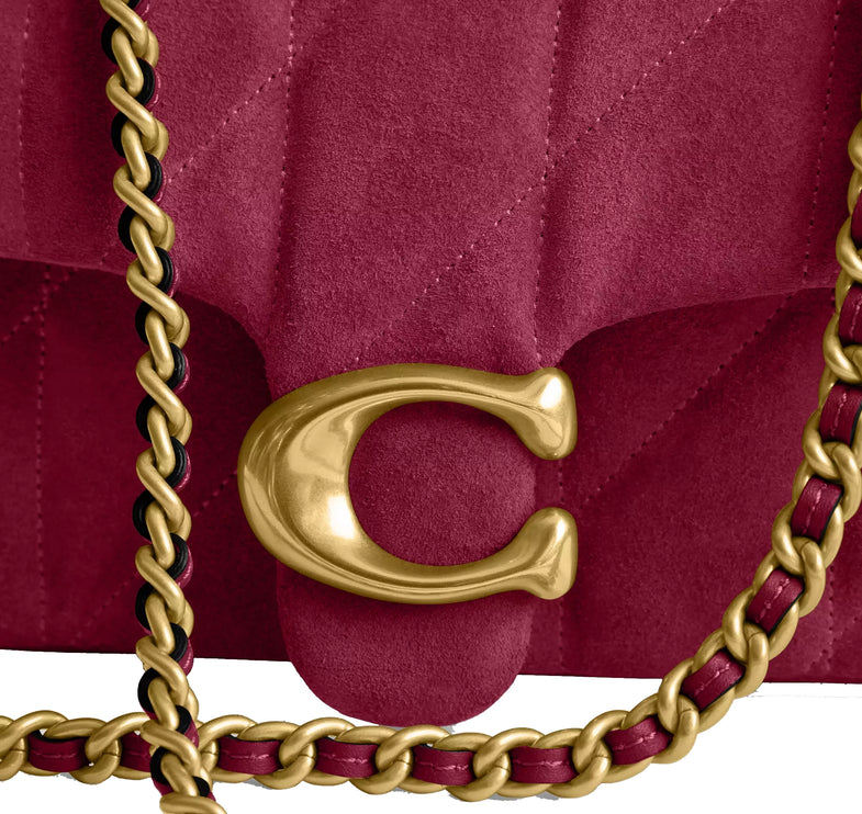 Coach Women's Tabby Shoulder Bag 20 With Pillow Quilting Brass/Dark Fuchsia