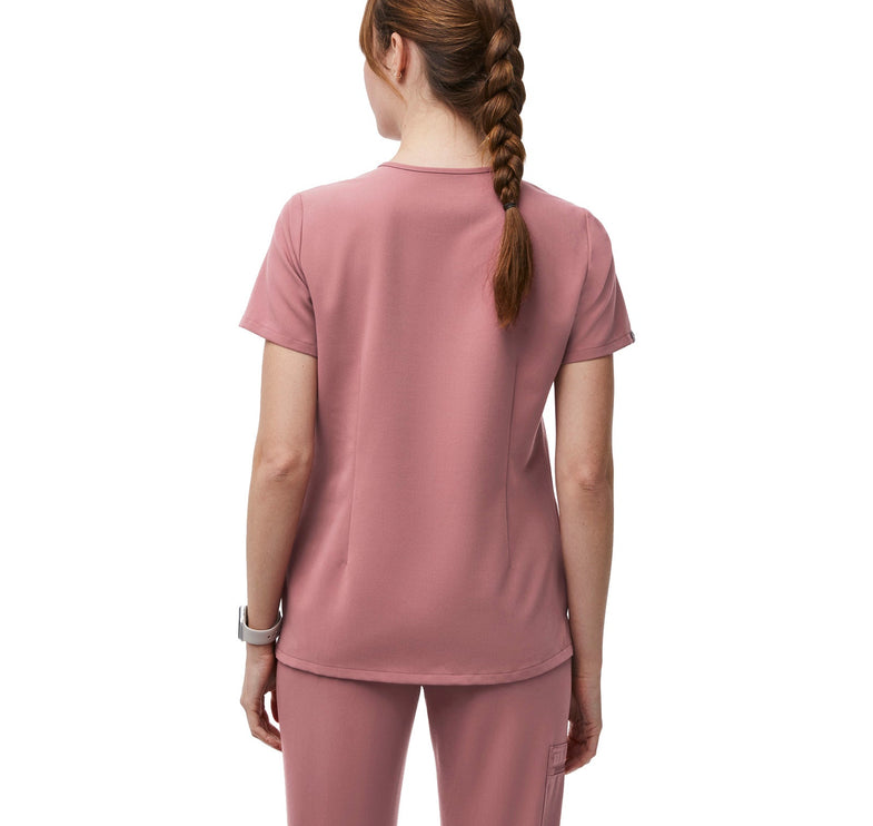 FIGS Women's Catarina One Pocket Scrub Top Mauve