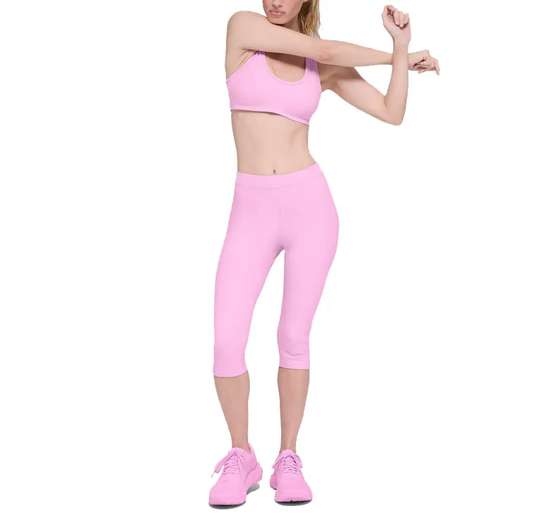 alo Women's Alosoft High-Waist Iconic 90's Capri Candy Heart Pink