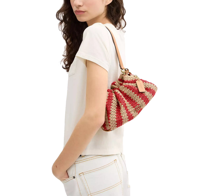 Coach Women's Faye Shoulder Bag Gold/Red/Tan