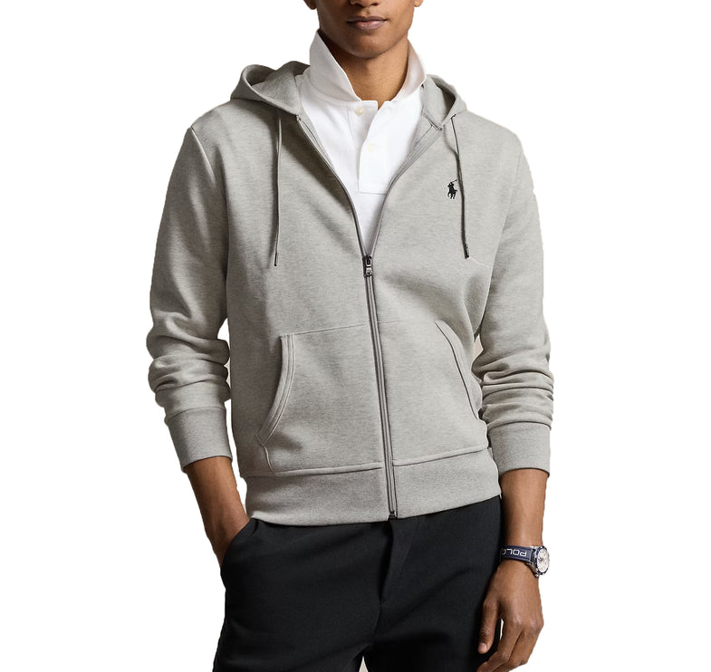 Polo Ralph Lauren Men's Double-Knit Full-Zip Hoodie Light Sport Heather