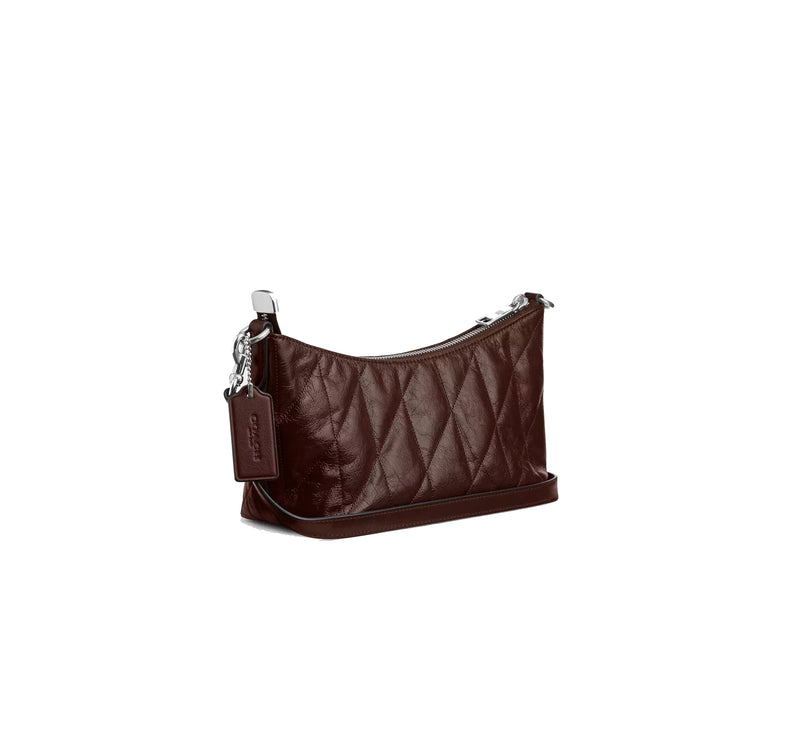 Coach Women's Caitlin Shoulder Bag With Quilting Silver/Maple