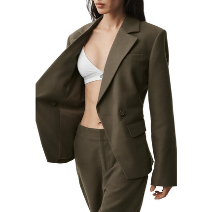 alo Women's Cinch Blazer Olive Tree