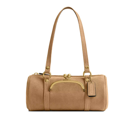 Coach Women's Kisslock Barrel Bag 28 Brass/Soul