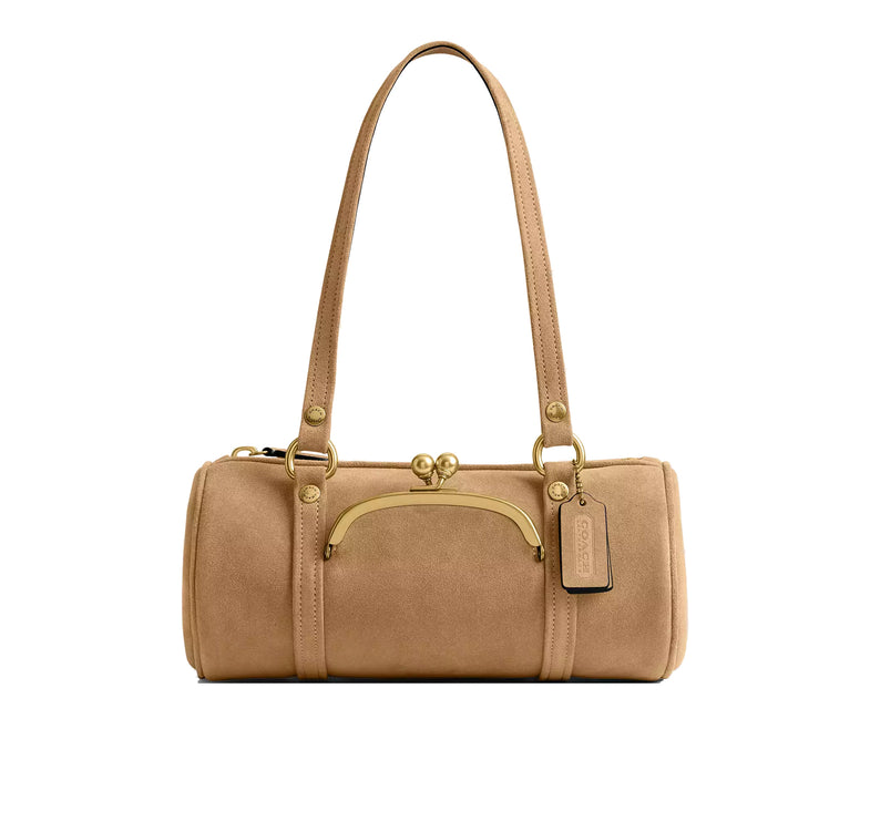 Coach Women's Kisslock Barrel Bag 28 Brass/Soul