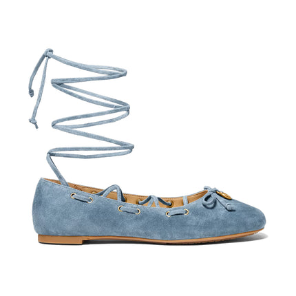 Michael Kors Women's Shae Flex Suede Ballet Flat Chambray