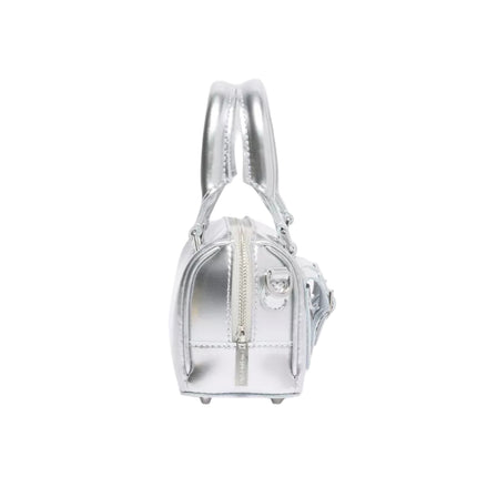 Dr. Martens Mini Top Handle Bag Silver Metallic Patent Lamper Silver
