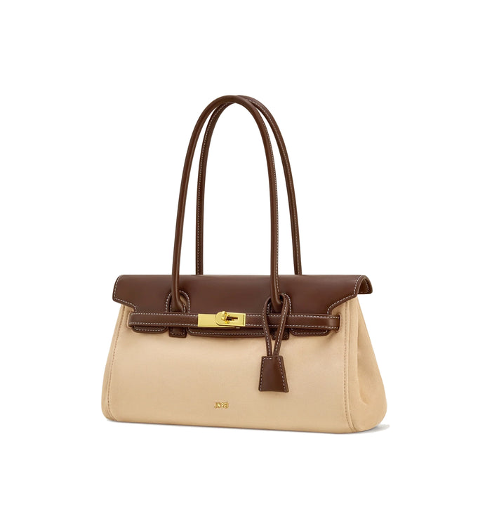 JW PEI Women's Yara Faux Suede Shoulder Bag Dark Brown