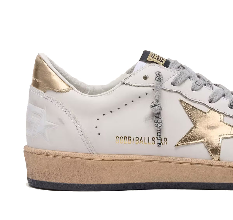 Golden Goose Women's Ball Star Sneakers White Gold Star