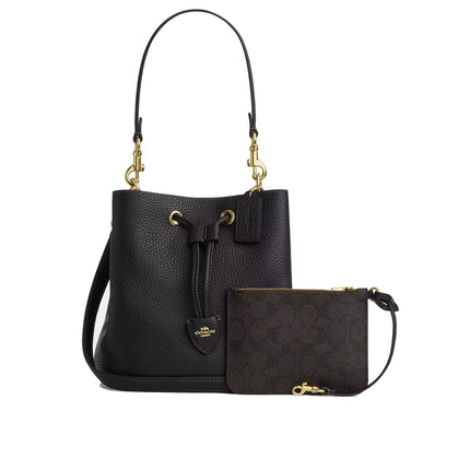 Coach Women's Rowan Bucket Bag Gold/Black
