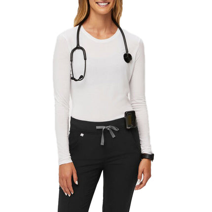 FIGS Women's Supersoft Longsleeve Underscrub White