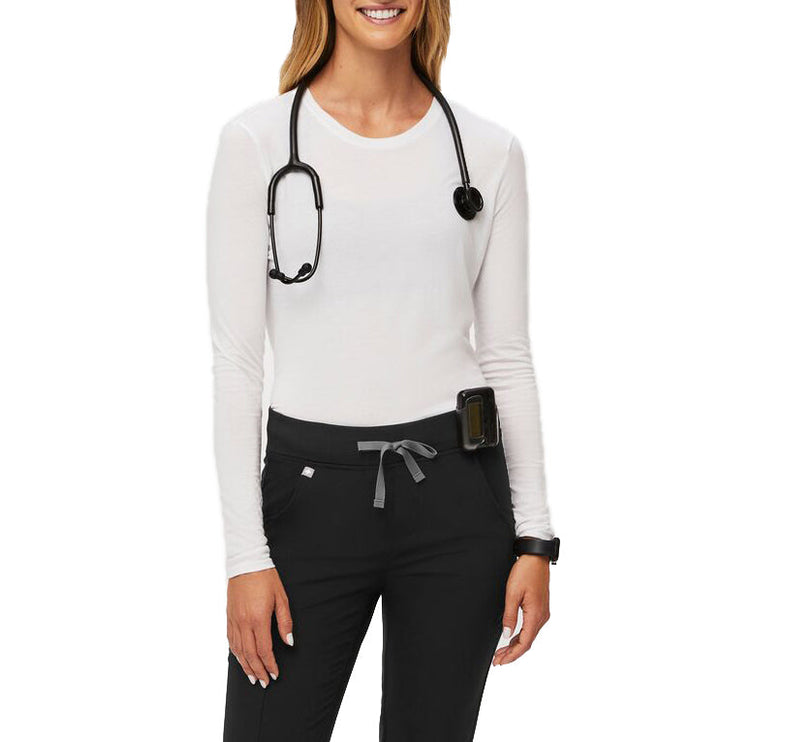 FIGS Women's Supersoft Longsleeve Underscrub White