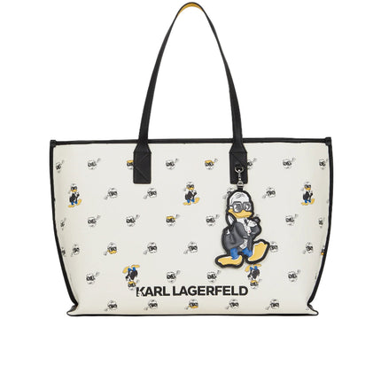 Disney x KARL LAGERFELD Women's Print Tote Bag  Cannoli Cream/Black