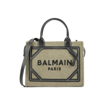 Balmain Women's B-Army Small Canvas Tote Bag Green