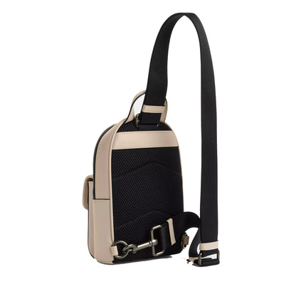 Coach Unisex Small Turnlock Sling Pack Gunmetal/Ivory
