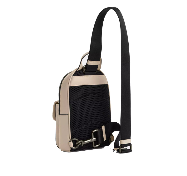 Coach Unisex Small Turnlock Sling Pack Gunmetal/Ivory