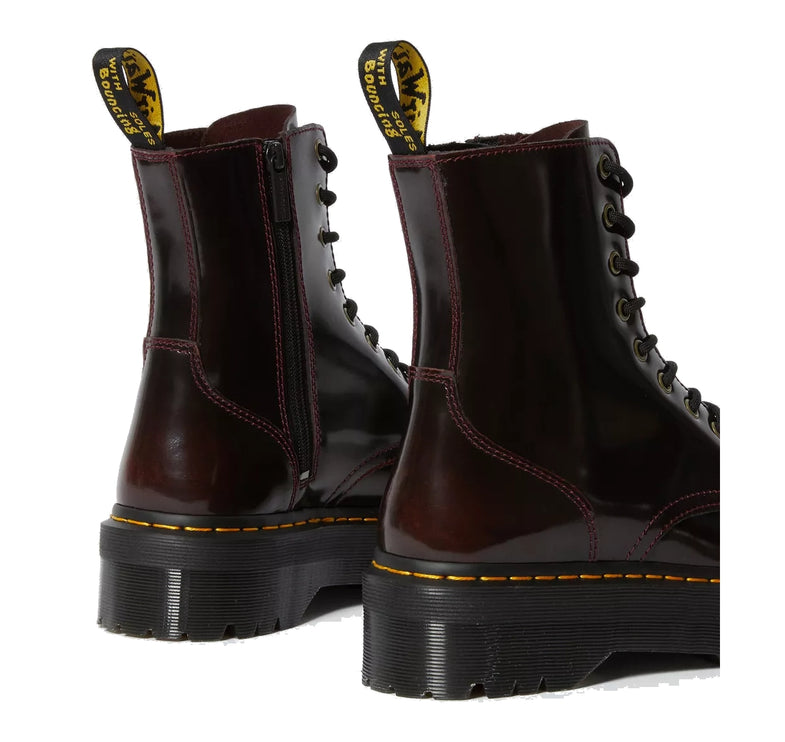 Dr. Martens Unisex Jadon Arcadia Leather Platform Boots Cherry Red