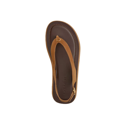 Coach Women's Sculpted C Platform Thong Sandal Coconut