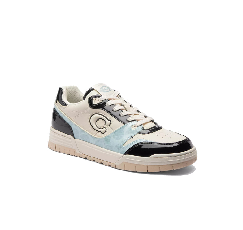 Coach Women's Soho Sneaker With Patent Signature Sea Mist/Black