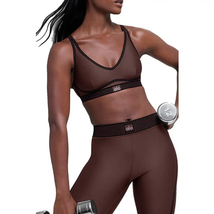 alo Women's Airlift High-Waist 7/8 Line Up Legging Summer Brownstone