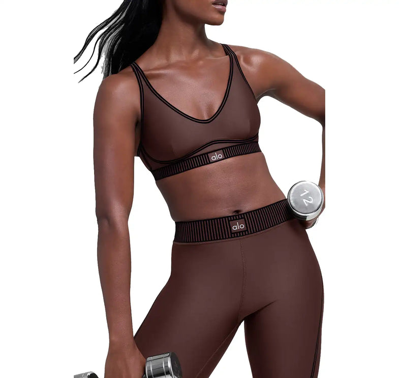 alo Women's Airlift High-Waist 7/8 Line Up Legging Summer Brownstone