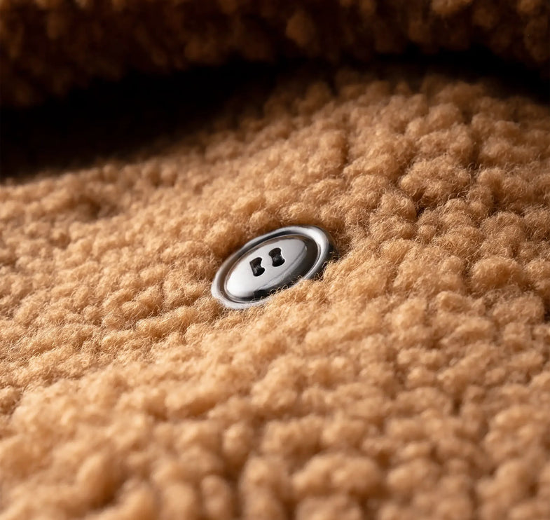 UGG Women's Gertrude Long Teddy Coat Chestnut