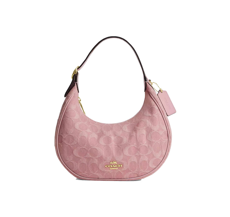 Coach Women's Emily Shoulder Bag In Signature Denim Gold/Light Pink