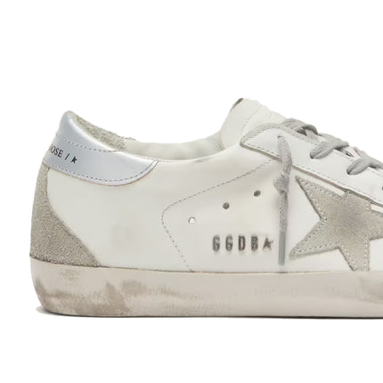 Golden Goose Women's Super Star with Silver Heel Tab and Metal Stud Lettering