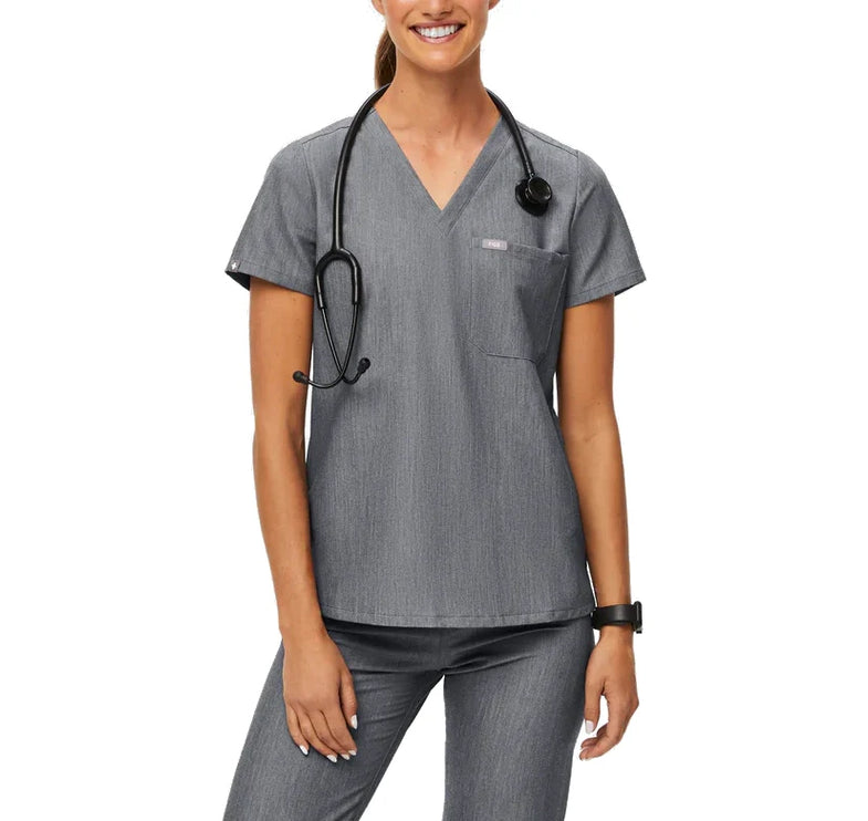 FIGS Women's Catarina One Pocket Scrub Top Graphite