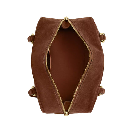 Coach Women's Sydney Shoulder Bag Suede/Gold/Warm Brown