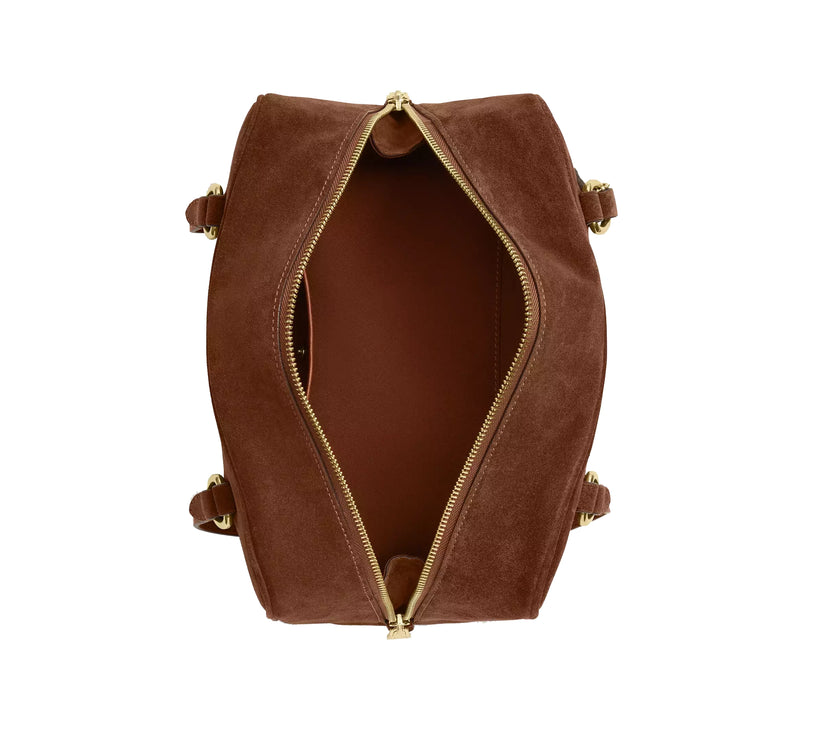 Coach Women's Sydney Shoulder Bag Suede/Gold/Warm Brown