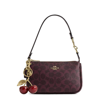 Coach Women's Nolita 19 In Signature Canvas Gold/Black Currant