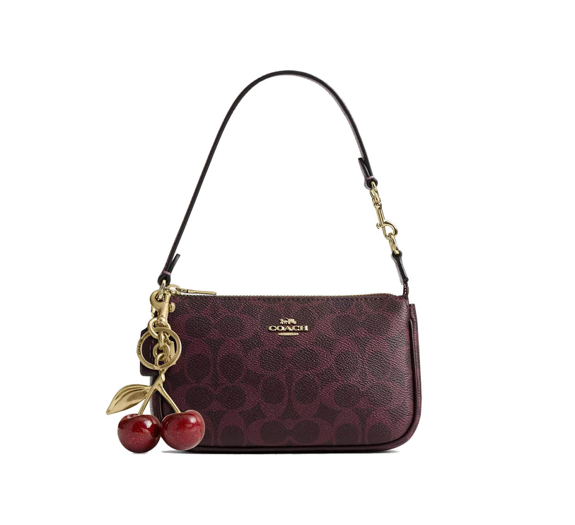 Coach Women's Nolita 19 In Signature Canvas Gold/Black Currant