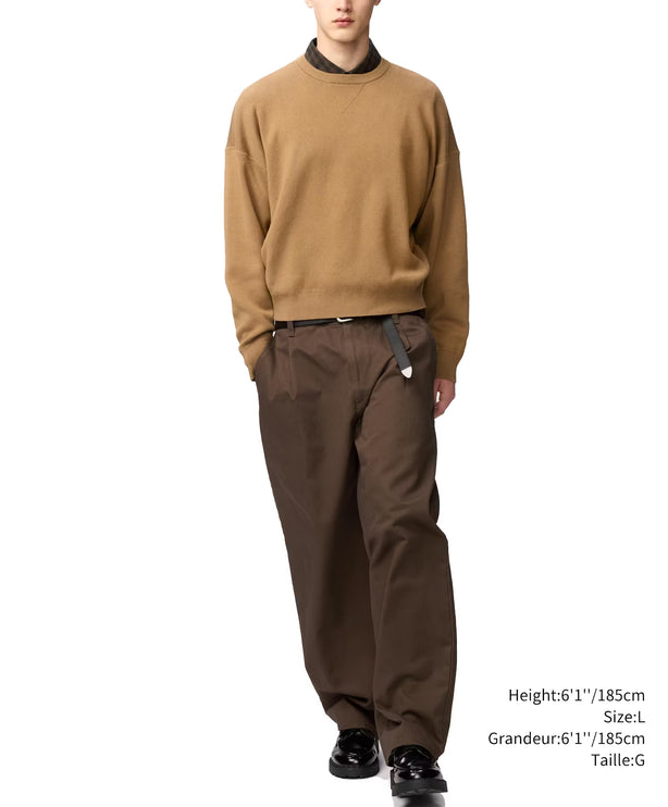 Uniqlo Unisex Smooth Cotton Crew Neck Sweater 01 Off White