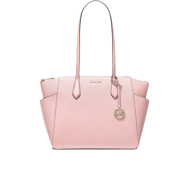 Michael Kors Women's Marilyn Medium Saffiano Leather Tote Bag Powder Blush/Gold
