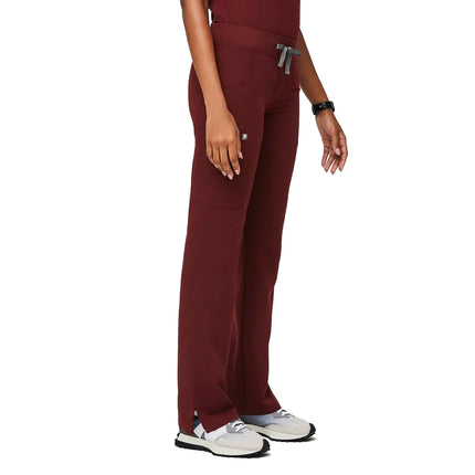 FIGS Women's Kade Cargo Scrub Pants Burgundy