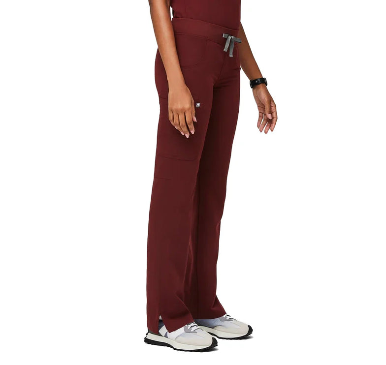 FIGS Women's Kade Cargo Scrub Pants Burgundy
