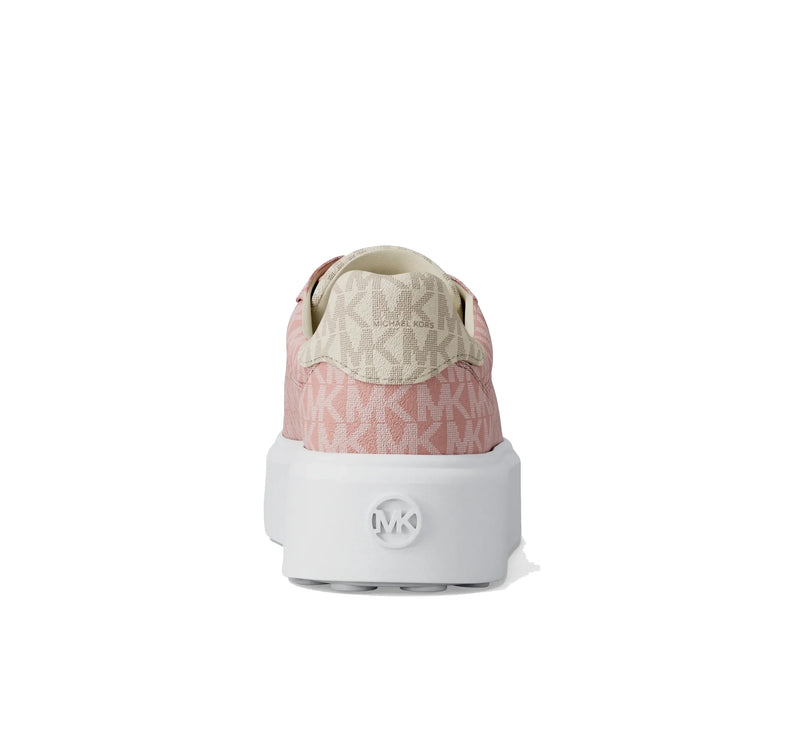Michael Kors Women's Romey Metallic Two Tone Signature Logo Platform Sneaker Powder Blush