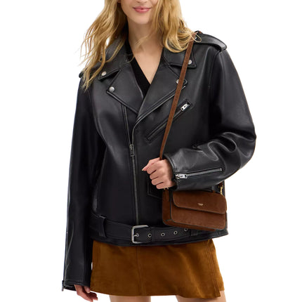 Coach Women's Elora Top Handle Crossbody Bag Brass/Warm Brown