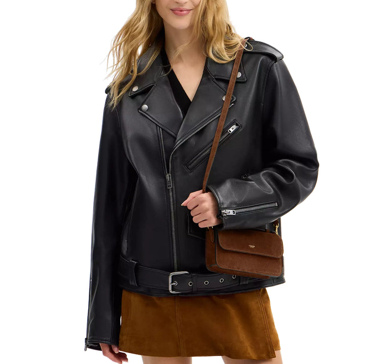 Coach Women's Elora Top Handle Crossbody Bag Brass/Warm Brown