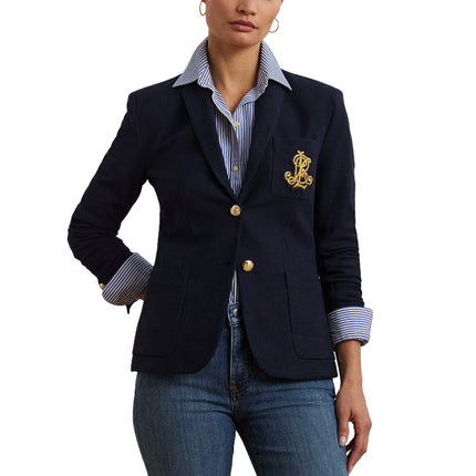 Polo Ralph Lauren Women's Bullion Jacquard Blazer Lauren Navy