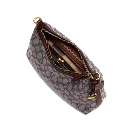 Coach Women's Juliet Shoulder Bag 25 In Signature Jacquard Brass/Oak Maple