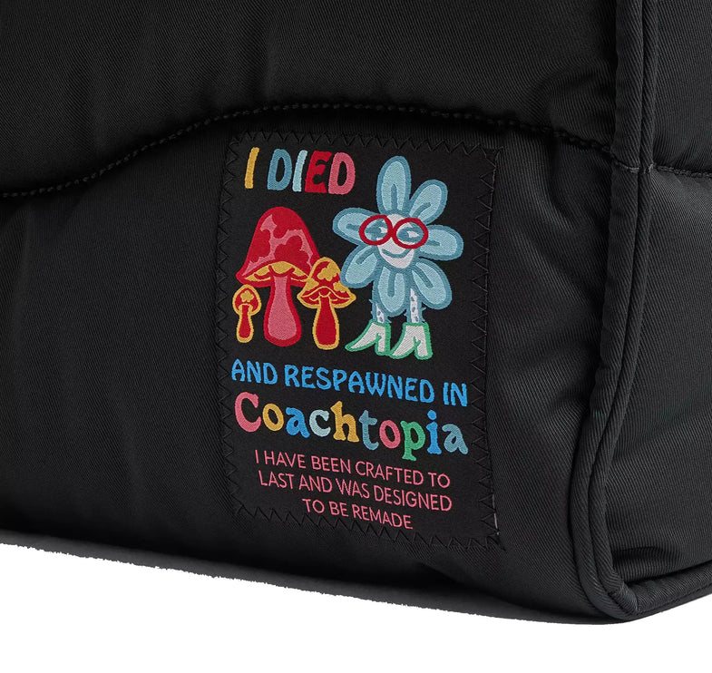 Coach Women's Coachtopia Loop Tote With Wavy Quilting Black