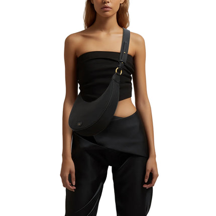 JW PEI Women's Carly Nylon Saddle Bag Black