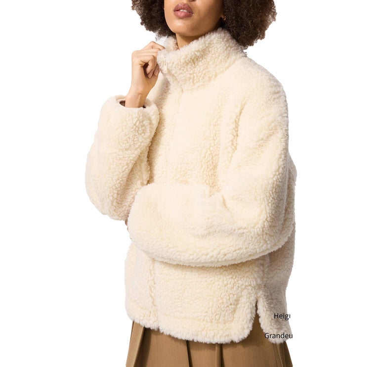 Uniqlo Women's Fleece Zip-Up Jacket 30 Natural