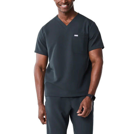 FIGS Men's Leon Three Pocket Scrub Top Dark Harbor