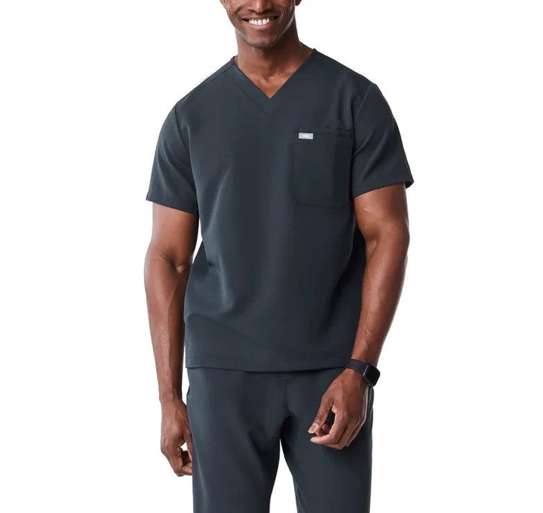 FIGS Men's Leon Three Pocket Scrub Top Dark Harbor