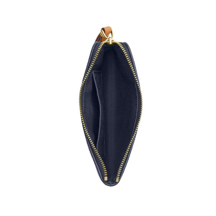 Coach Women's Corner Zip Wristlet In Signature Denim Gold/Indigo
