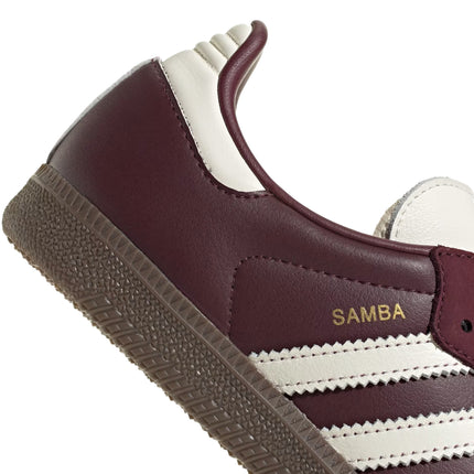 Adidas Samba OG Shoes Maroon/Off White/Gum JR8844